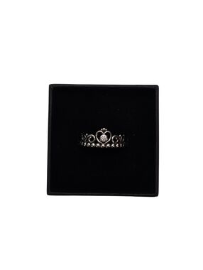 Pandora Crown Heart CZ Ring Sterling Silver Size 52 US 6